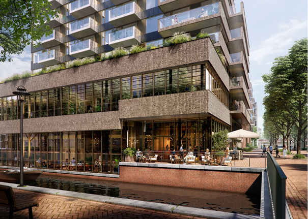 De bouw van de 289 appartementen Sluisbuurt in Amsterdam is gestart